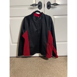 C9 by Champion Men’s Black Red 1/4 Zip Fleece Poly Active Jacket L